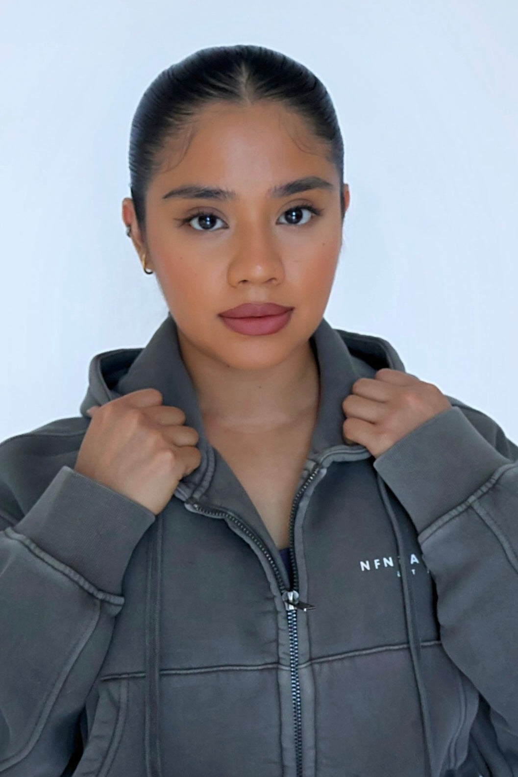 Everyday Motion cropped zip hoodie
